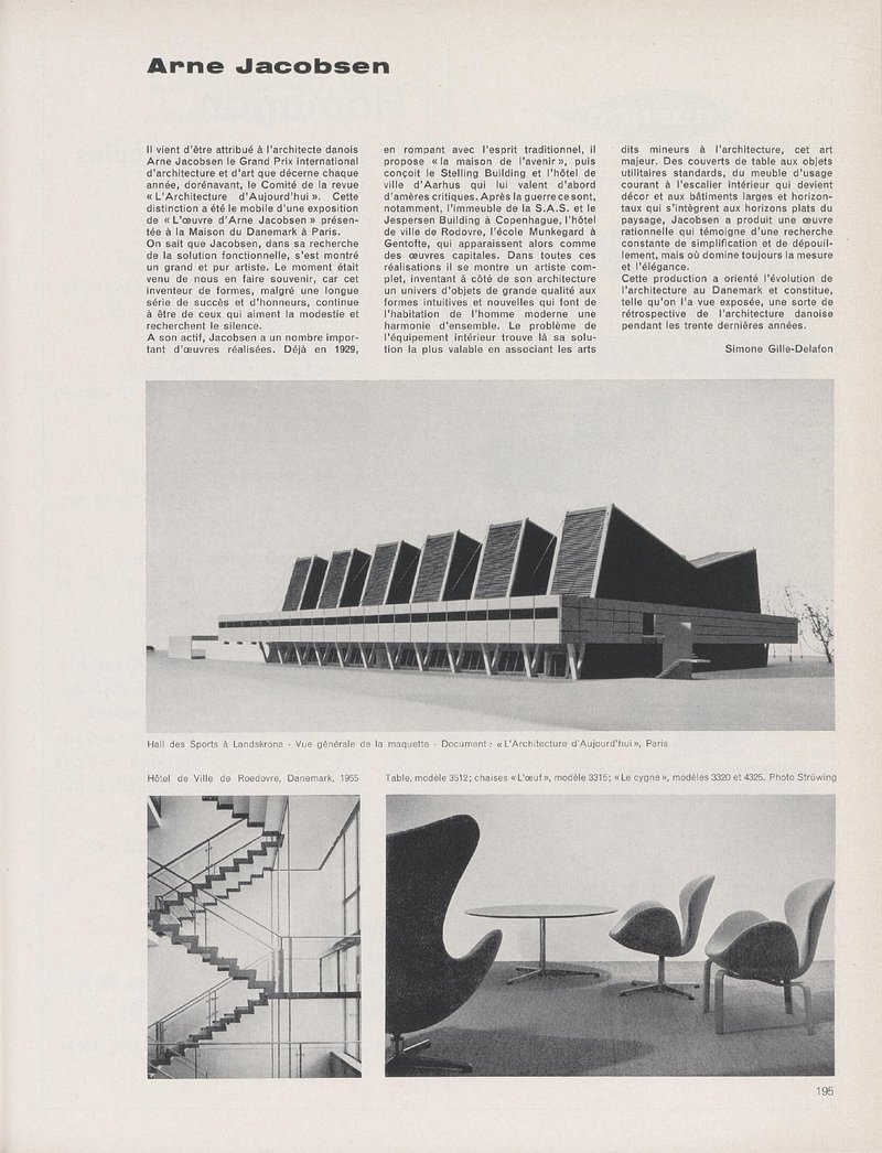 Arne Jacobsen | S. Gille-Delafon
