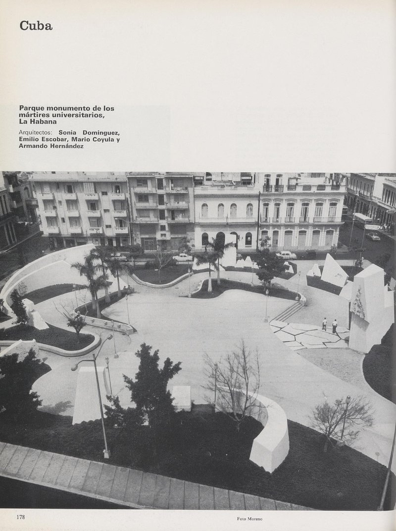 Parque monumento de los mártires universitarios, La Havana, Cuba | Sonia Dominguez, Emilio Escobar, Mario Coyula, Armando Hernandez