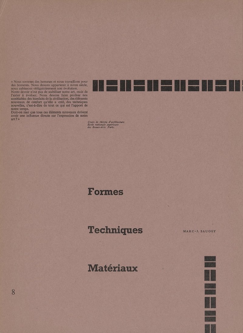 Formes, techniques, matériaux | Marc-J Saugey
