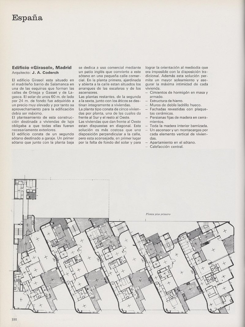 Edificio «Girasol», Madrid , Espagne | J. A. Coderch