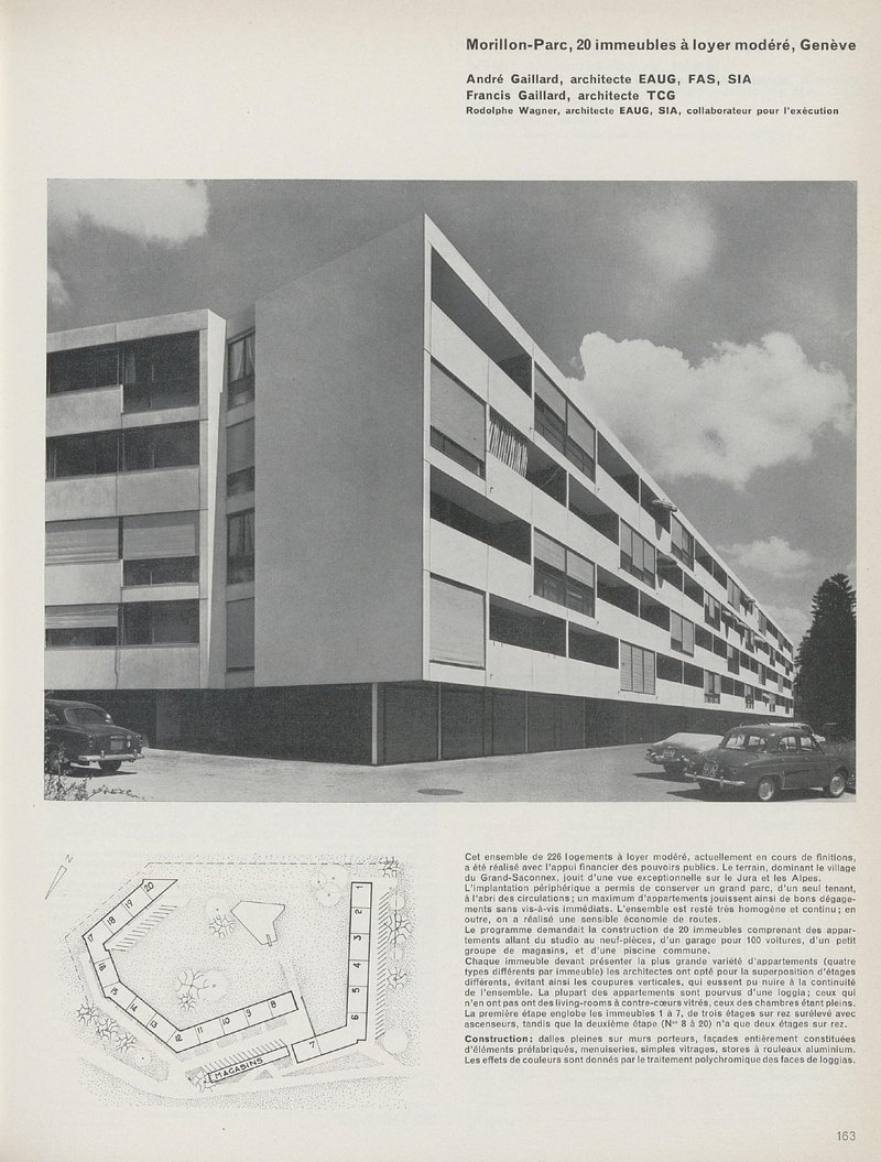 Morillon Parc, 20 immeubles à loyer modéré, Genève | André Gaillard, Francis Gaillars