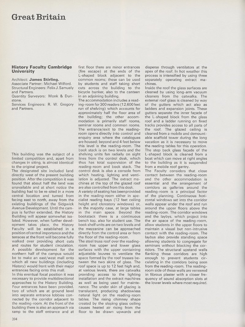 History Faculty Cambridge University, UK | James Stirling