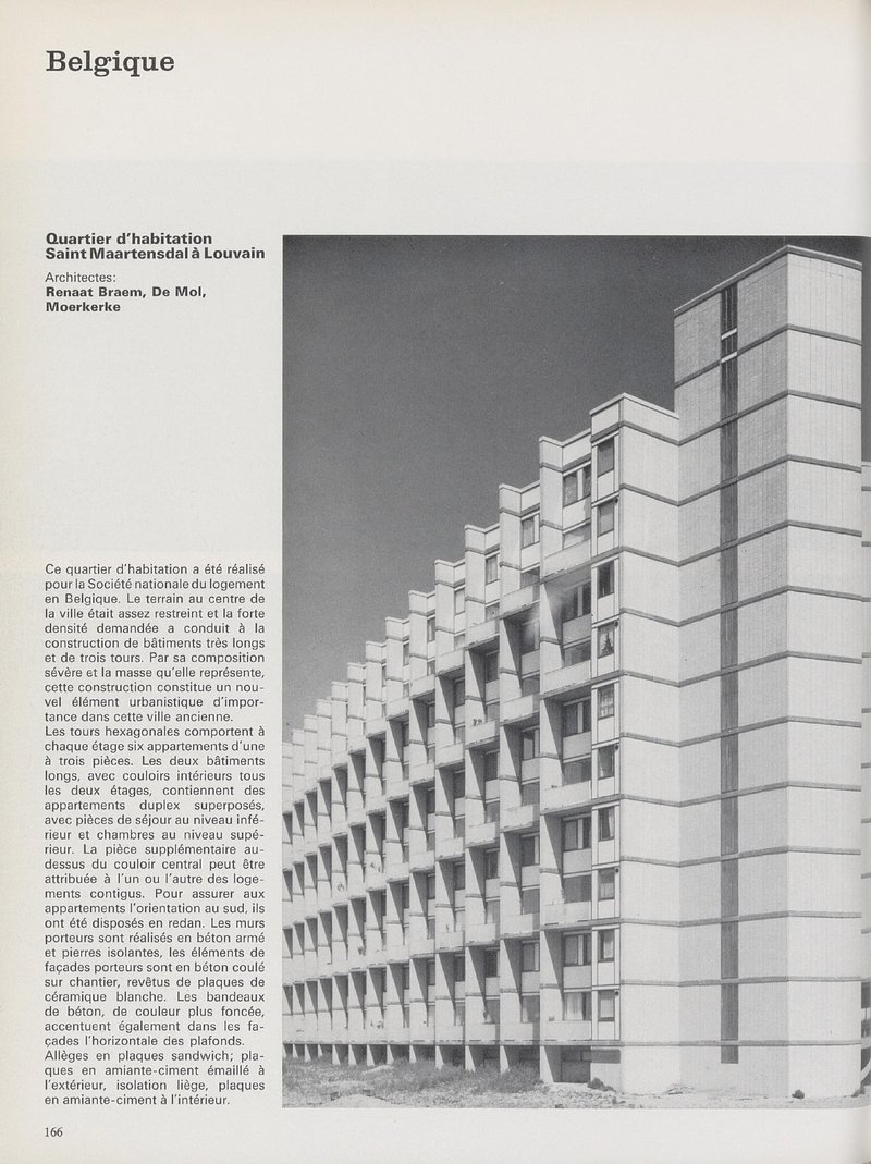 Quartier d'habitation Saint Maartensdal à Louvain, Belgique | Renaat Braem, De Mol, Moerkerke