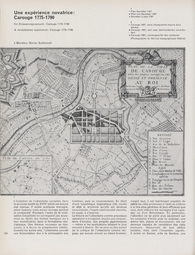 Une expérience novatrice: Carouge 1775-1790 | André Corboz