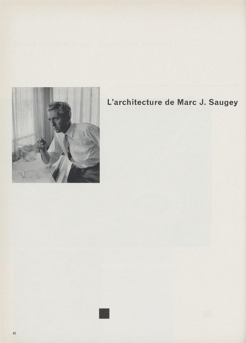 L’architecture de Marc J. Saugey | Alberto Sartoris