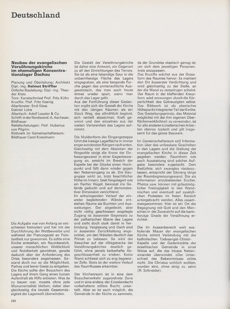 Neubau der evangelischen Versöhnungskirche im ehemaligen Konzentrationslager, Dachau, Deutschland