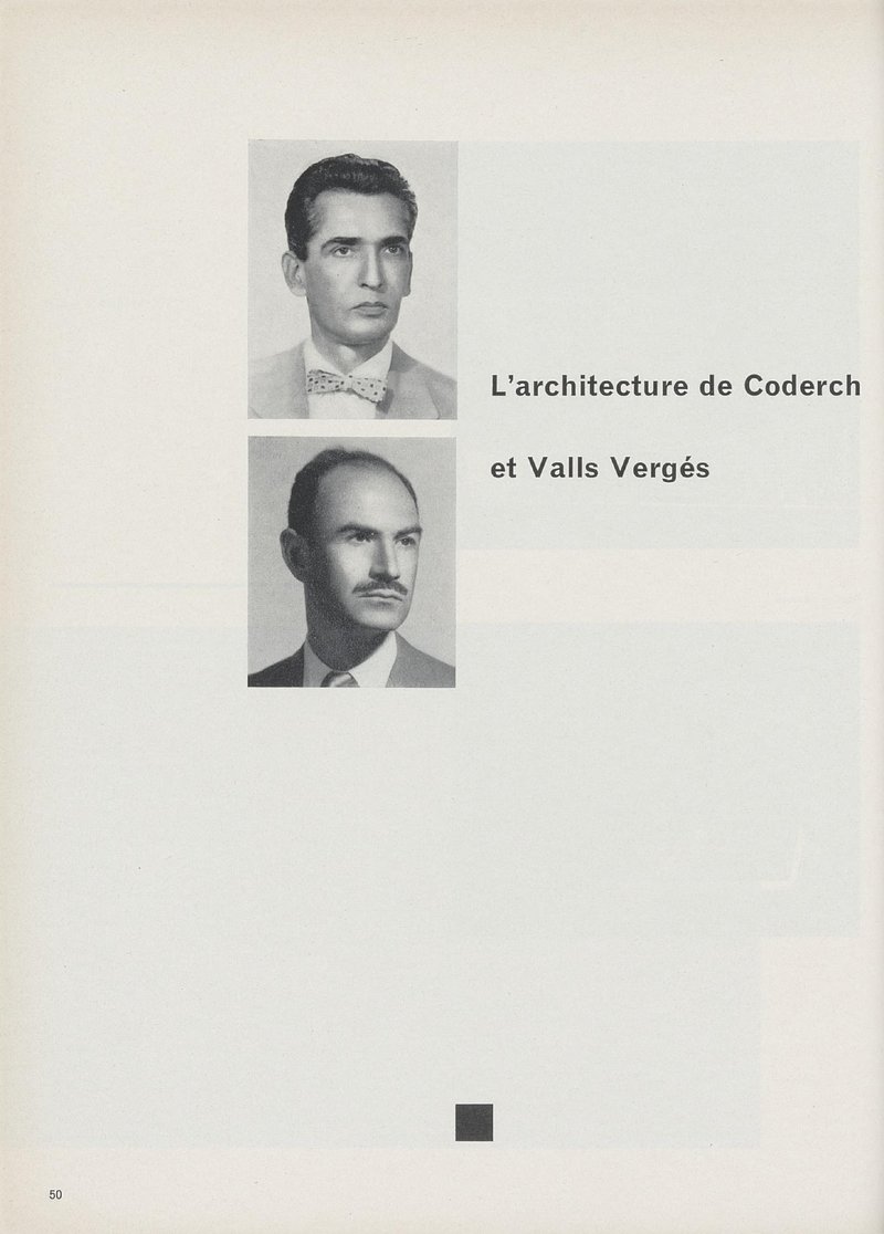 Deux architectes espagnols: Coderch et Vals Vergués | Alberto Sartoris