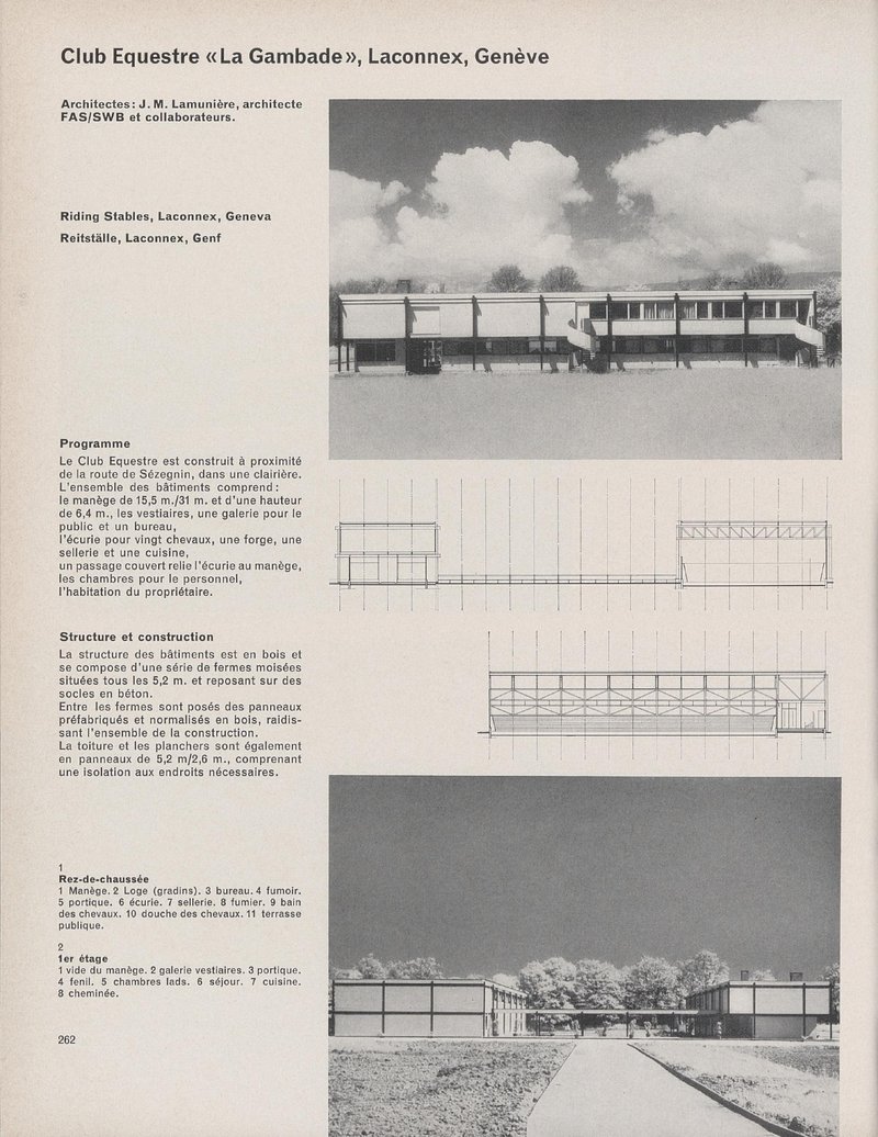 Club Equestre «La Gambade», Laconnex, Genève | J. M. Lamunière