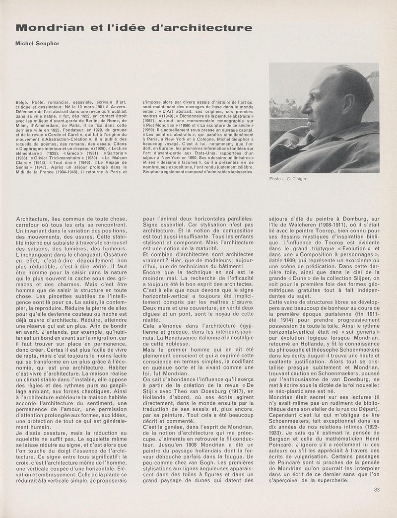Mondrian et l'idée d'architecture | Michel Seuphor