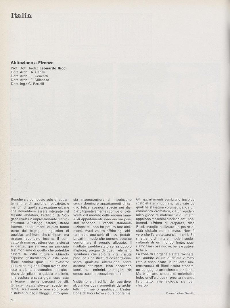 Abitazione a Firenze, Italia | Leonardo Ricci